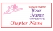 White Rectangle name Badge Artwork 124 Pink